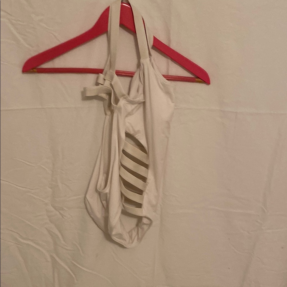 Vitamin A White One-Piece Swimsuit with Side Cutouts - Picture 4 of 6